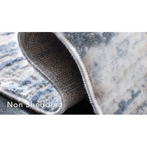 Highland Dunes Granada Abstract Area Rug in Ivory/Blue & Reviews Wayfair